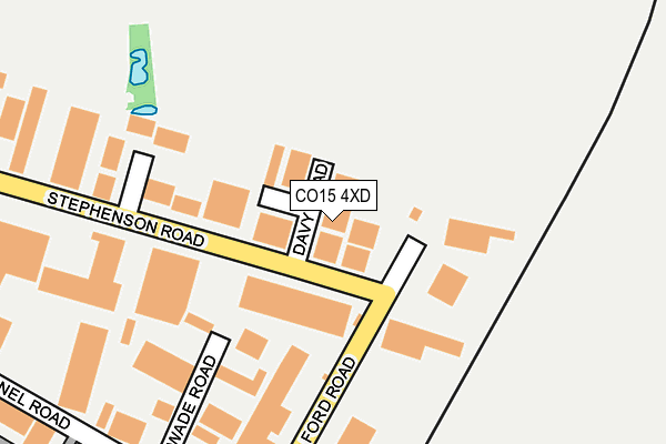 CO15 4XD map - OS OpenMap – Local (Ordnance Survey)