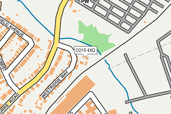 CO15 4XQ map - OS OpenMap – Local (Ordnance Survey)