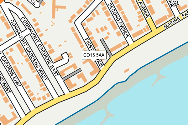 CO15 5AA map - OS OpenMap – Local (Ordnance Survey)