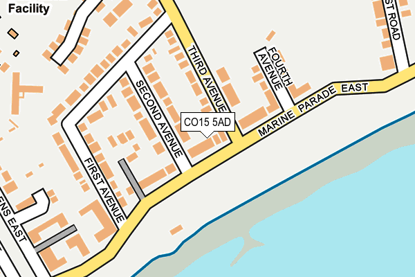 CO15 5AD map - OS OpenMap – Local (Ordnance Survey)