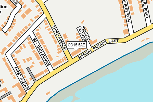 CO15 5AE map - OS OpenMap – Local (Ordnance Survey)