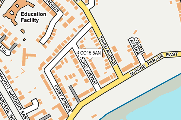 CO15 5AN map - OS OpenMap – Local (Ordnance Survey)