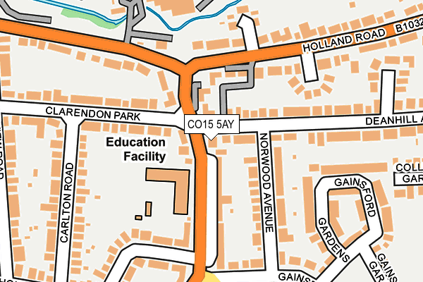 CO15 5AY map - OS OpenMap – Local (Ordnance Survey)