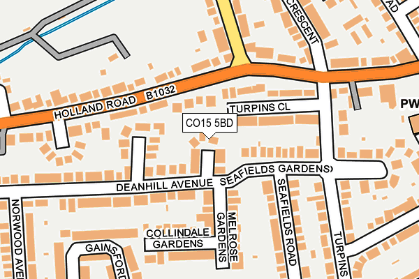 CO15 5BD map - OS OpenMap – Local (Ordnance Survey)