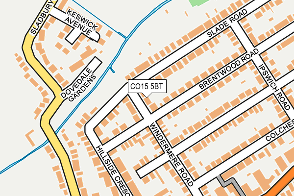 CO15 5BT map - OS OpenMap – Local (Ordnance Survey)