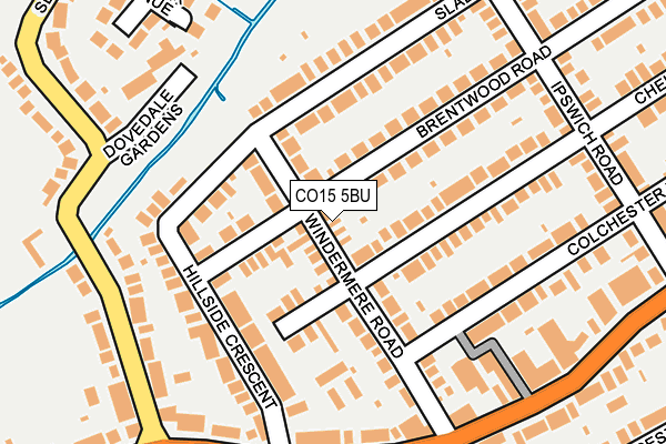 CO15 5BU map - OS OpenMap – Local (Ordnance Survey)