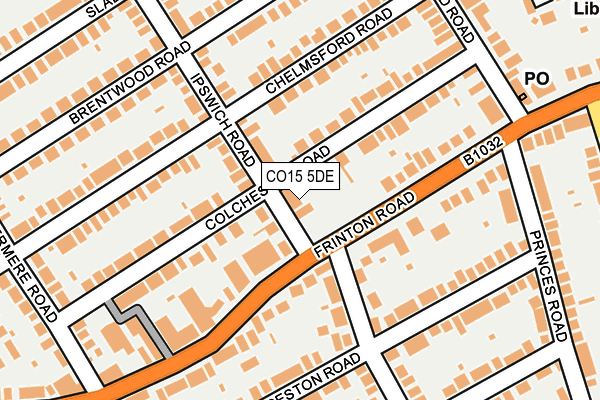 CO15 5DE map - OS OpenMap – Local (Ordnance Survey)