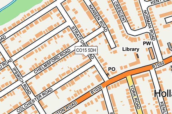CO15 5DH map - OS OpenMap – Local (Ordnance Survey)