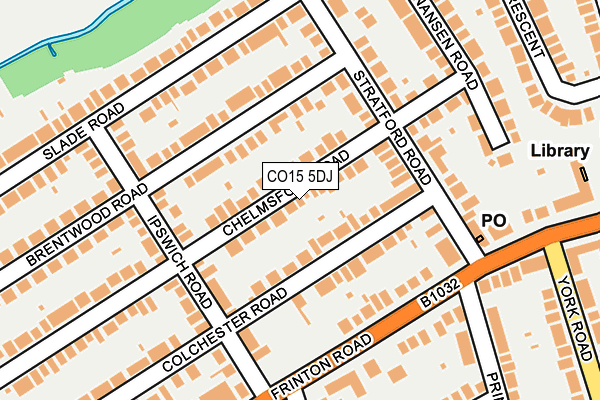 CO15 5DJ map - OS OpenMap – Local (Ordnance Survey)