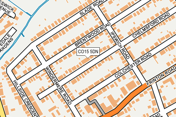 CO15 5DN map - OS OpenMap – Local (Ordnance Survey)
