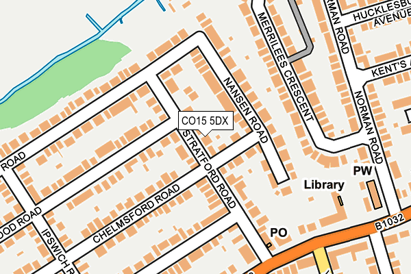 CO15 5DX map - OS OpenMap – Local (Ordnance Survey)