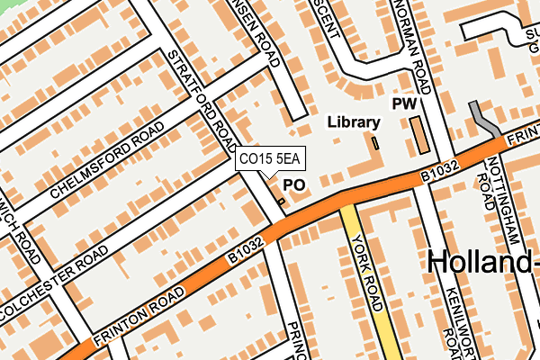 CO15 5EA map - OS OpenMap – Local (Ordnance Survey)