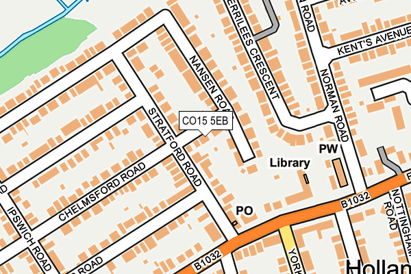 CO15 5EB map - OS OpenMap – Local (Ordnance Survey)