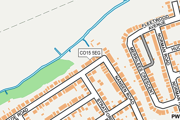 CO15 5EG map - OS OpenMap – Local (Ordnance Survey)