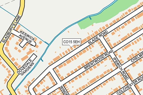 CO15 5EH map - OS OpenMap – Local (Ordnance Survey)