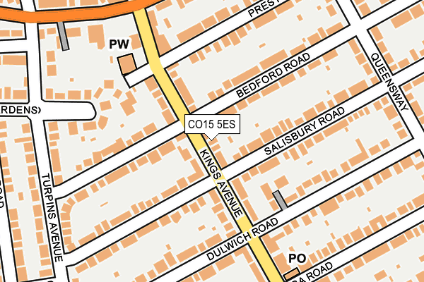 CO15 5ES map - OS OpenMap – Local (Ordnance Survey)