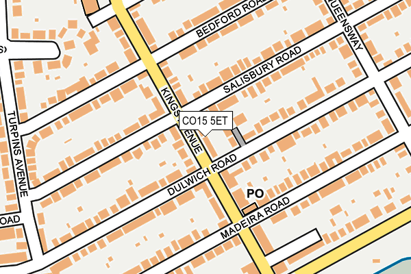 CO15 5ET map - OS OpenMap – Local (Ordnance Survey)