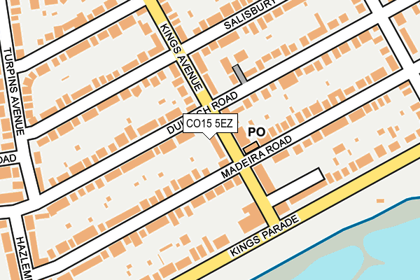 CO15 5EZ map - OS OpenMap – Local (Ordnance Survey)