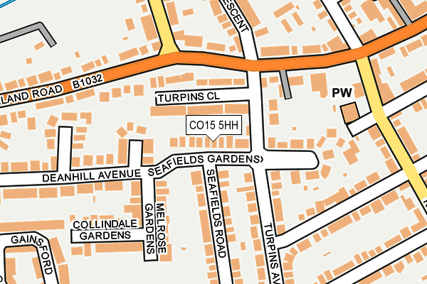 CO15 5HH map - OS OpenMap – Local (Ordnance Survey)