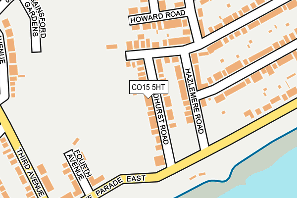 CO15 5HT map - OS OpenMap – Local (Ordnance Survey)