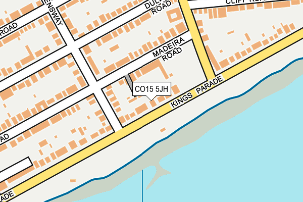 CO15 5JH map - OS OpenMap – Local (Ordnance Survey)