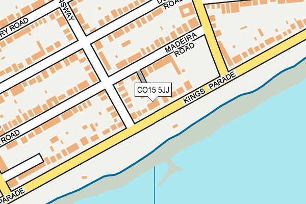 CO15 5JJ map - OS OpenMap – Local (Ordnance Survey)