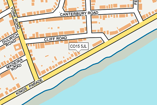CO15 5JL map - OS OpenMap – Local (Ordnance Survey)