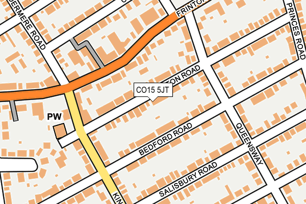 CO15 5JT map - OS OpenMap – Local (Ordnance Survey)