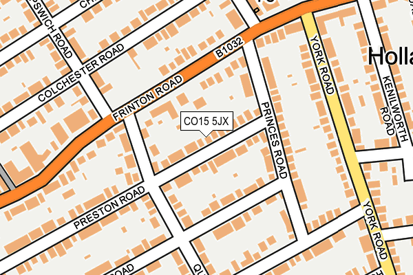 CO15 5JX map - OS OpenMap – Local (Ordnance Survey)