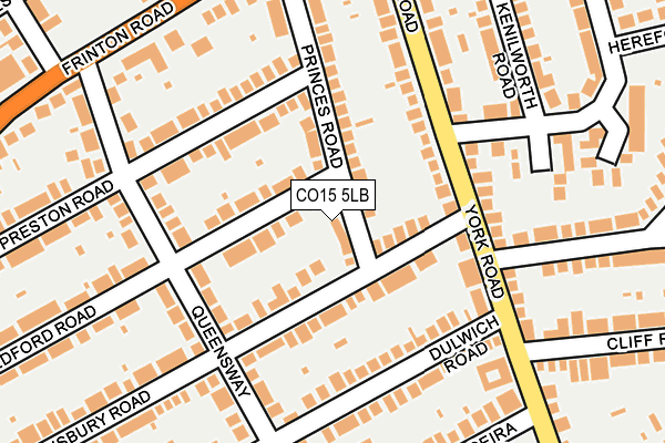 CO15 5LB map - OS OpenMap – Local (Ordnance Survey)