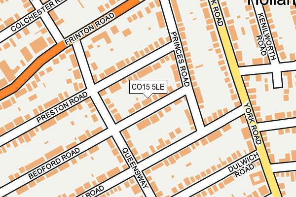 CO15 5LE map - OS OpenMap – Local (Ordnance Survey)