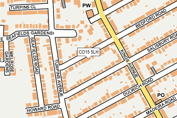 CO15 5LH map - OS OpenMap – Local (Ordnance Survey)
