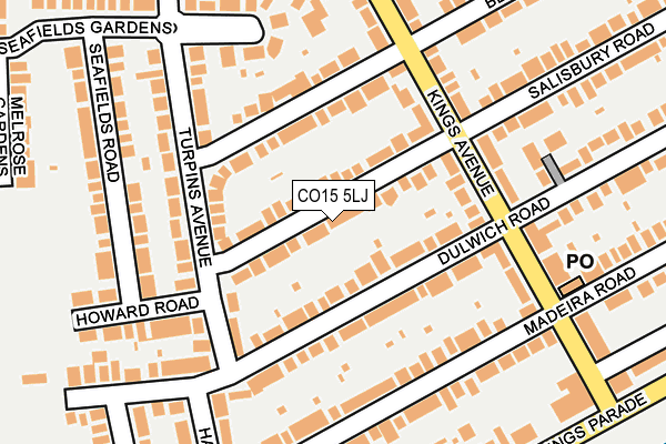 CO15 5LJ map - OS OpenMap – Local (Ordnance Survey)