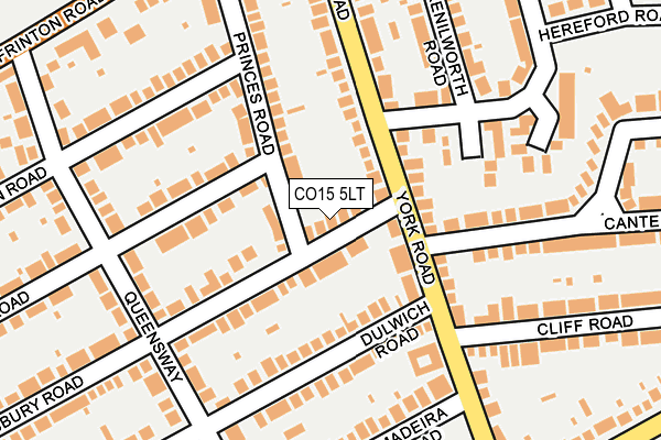 CO15 5LT map - OS OpenMap – Local (Ordnance Survey)