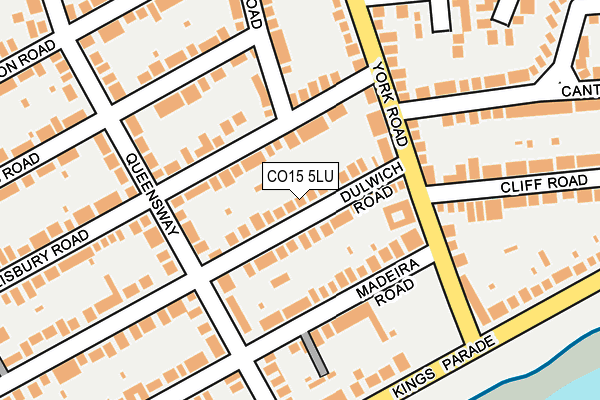 CO15 5LU map - OS OpenMap – Local (Ordnance Survey)