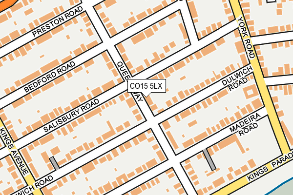 CO15 5LX map - OS OpenMap – Local (Ordnance Survey)