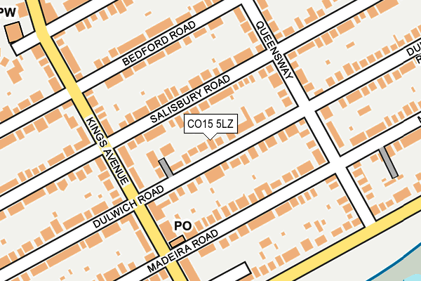 CO15 5LZ map - OS OpenMap – Local (Ordnance Survey)
