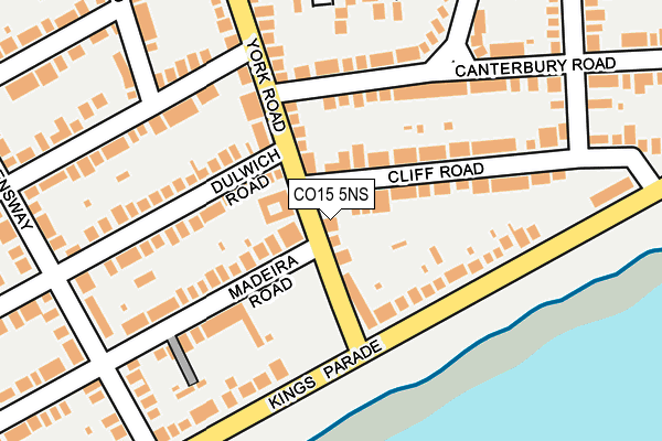 CO15 5NS map - OS OpenMap – Local (Ordnance Survey)