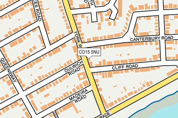 CO15 5NU map - OS OpenMap – Local (Ordnance Survey)