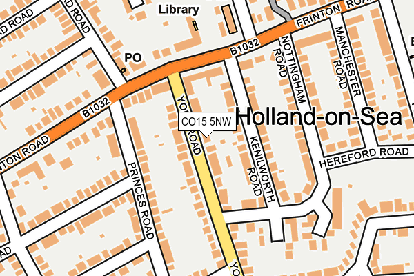 CO15 5NW map - OS OpenMap – Local (Ordnance Survey)