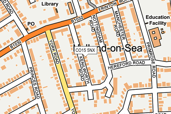 CO15 5NX map - OS OpenMap – Local (Ordnance Survey)