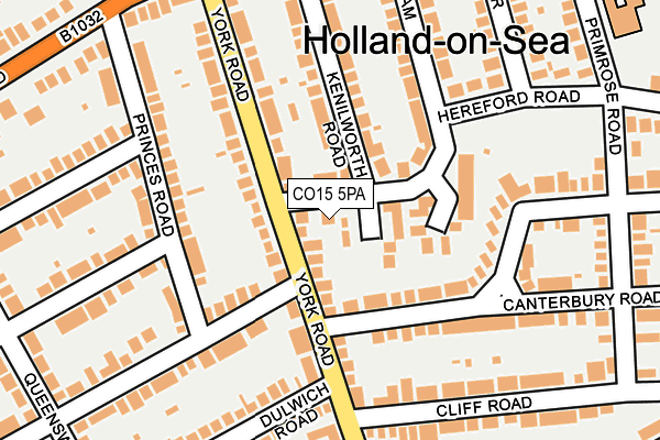 CO15 5PA map - OS OpenMap – Local (Ordnance Survey)