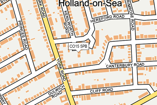 CO15 5PB map - OS OpenMap – Local (Ordnance Survey)