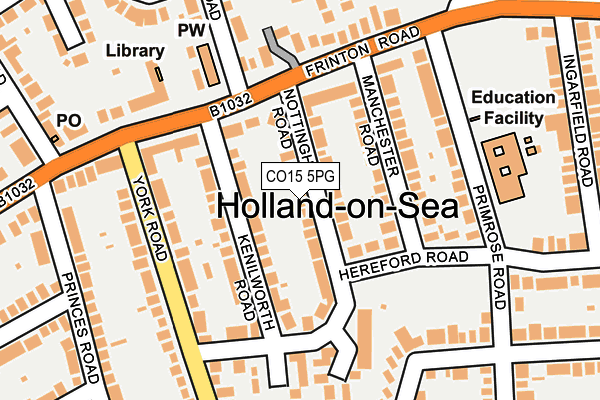 CO15 5PG map - OS OpenMap – Local (Ordnance Survey)