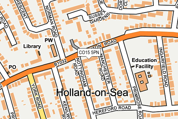 CO15 5PN map - OS OpenMap – Local (Ordnance Survey)