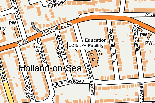 CO15 5PP map - OS OpenMap – Local (Ordnance Survey)