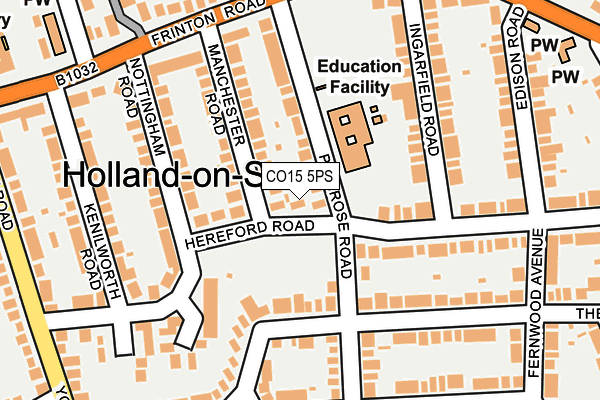 CO15 5PS map - OS OpenMap – Local (Ordnance Survey)
