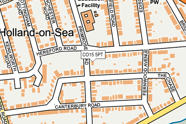 CO15 5PT map - OS OpenMap – Local (Ordnance Survey)