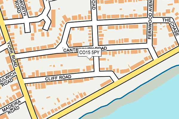 CO15 5PY map - OS OpenMap – Local (Ordnance Survey)