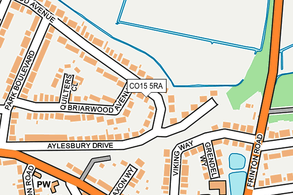 CO15 5RA map - OS OpenMap – Local (Ordnance Survey)